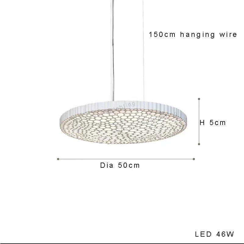 plafonnier led minimaliste en nid d'abeille créatif et élégant