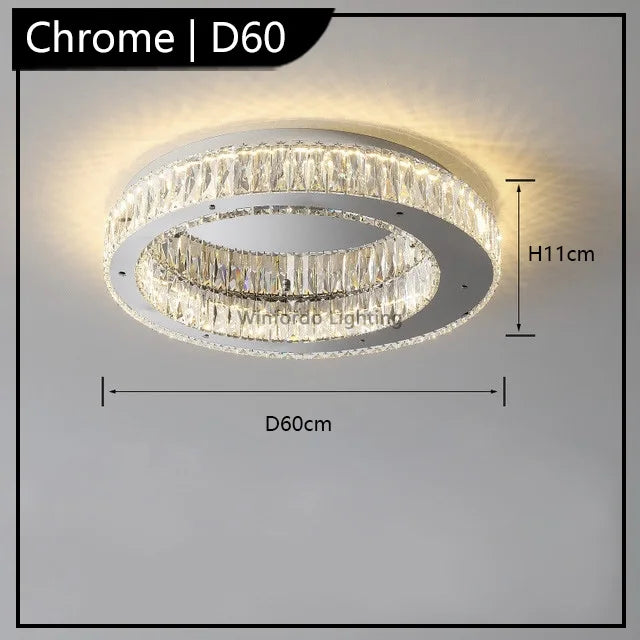 lustre de luxe postmoderne en cristal winfordo wf-xd006