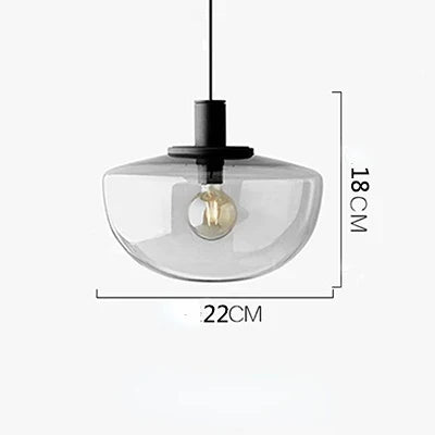 lampe minimaliste suspendue en verre adaptée pour étude et chevet