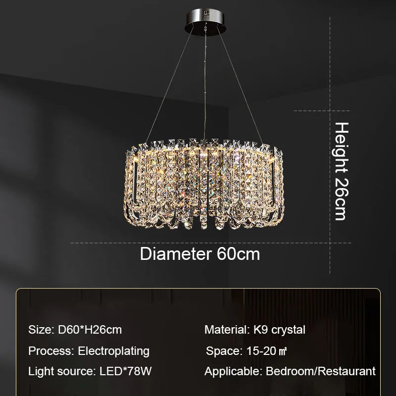 lustre en cristal moderne pour un intérieur élégant et raffiné
