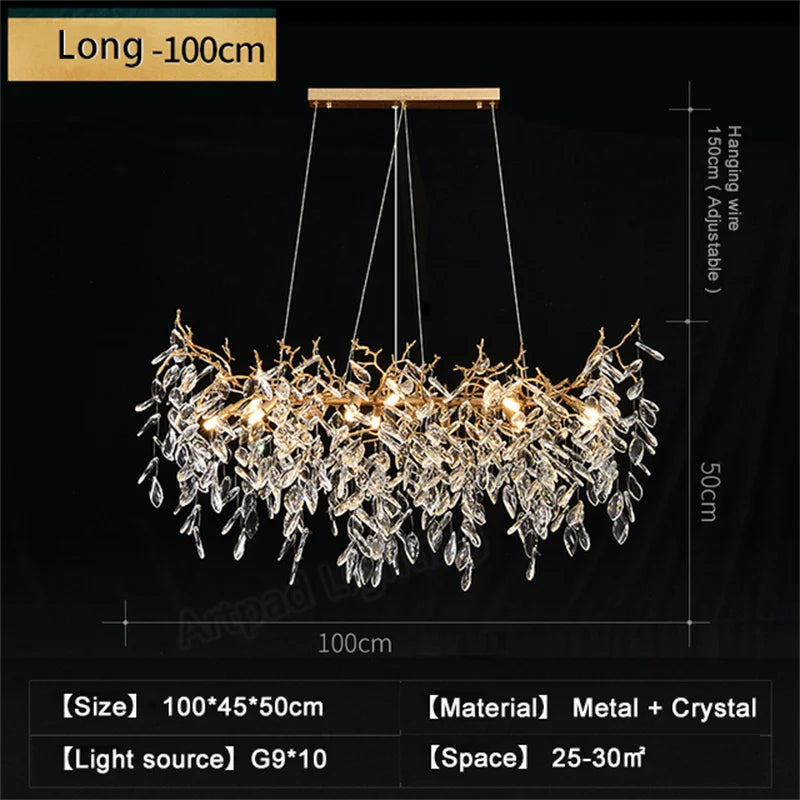lustre en verre doré design luxueux pour décoration intérieure