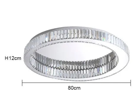plafonnier circulaire en cristal moderne pour décoration intérieure