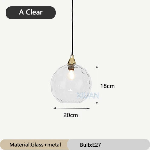 lustre en verre coloré lumineux pour restaurant