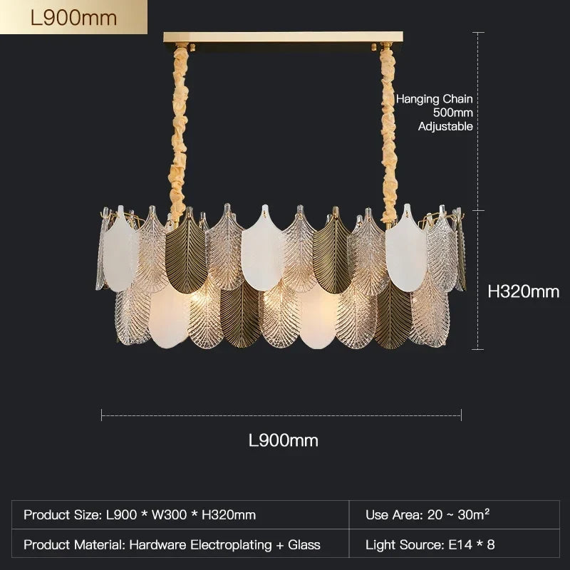 Luxe postmoderne LED lustre éclairage E14 salon Villa hall grands lustres décoration de la maison en verre longue lampe suspendue