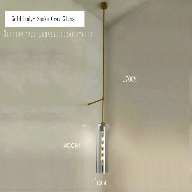 Applique en verre fumée gris ambre blanc vert