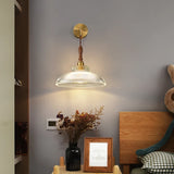 applique murale nordique japonaise moderne en verre transparent