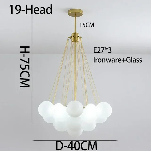 suspension modernes en verre de lait magique de haricot