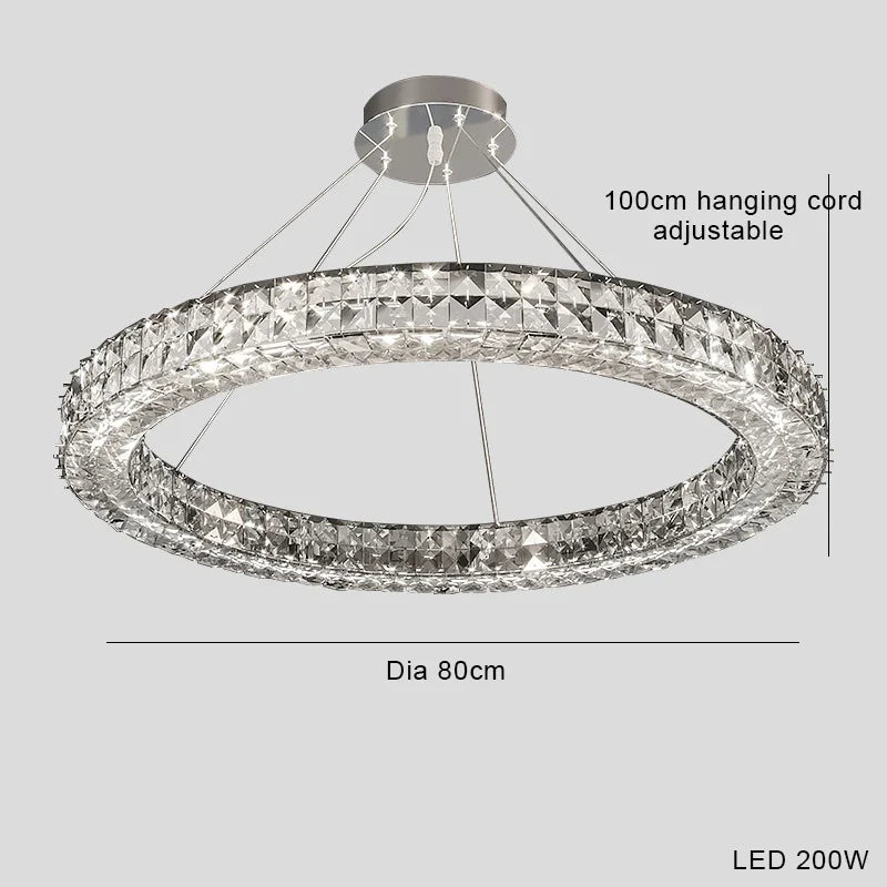 lustre suspendu en cristal design luxe nouvelle collection