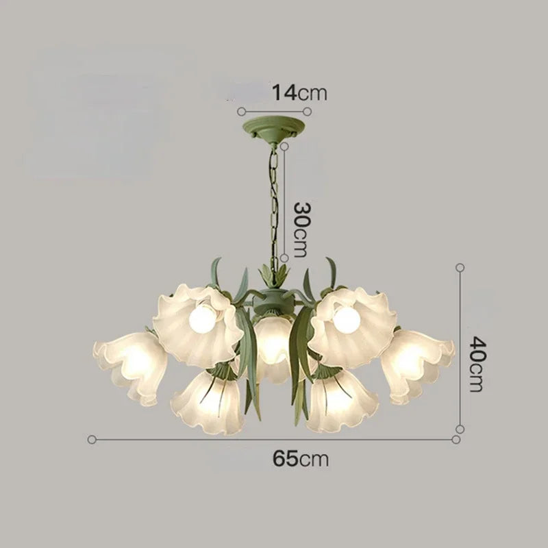 lustre à fleurs médiéval style nordique pour intérieur élégant