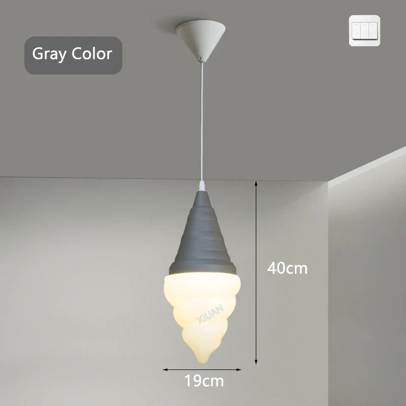 Suspension style glace à l'italienne à LED