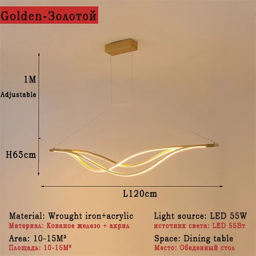lustre moderne led décoratif pour restaurants et espaces intérieurs