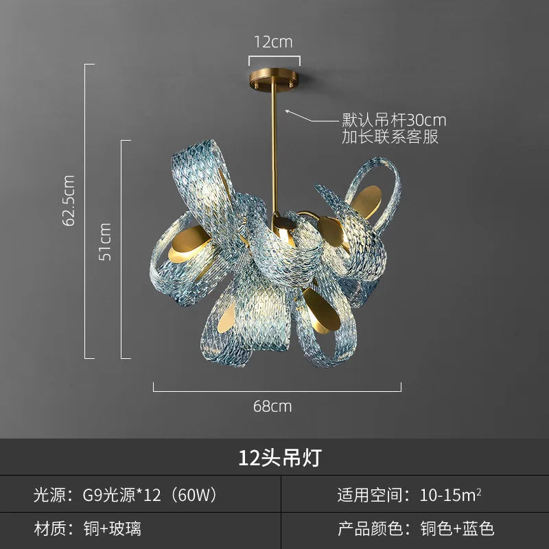 lustre de luxe moderne 2022 en laiton verre pour décoration maison