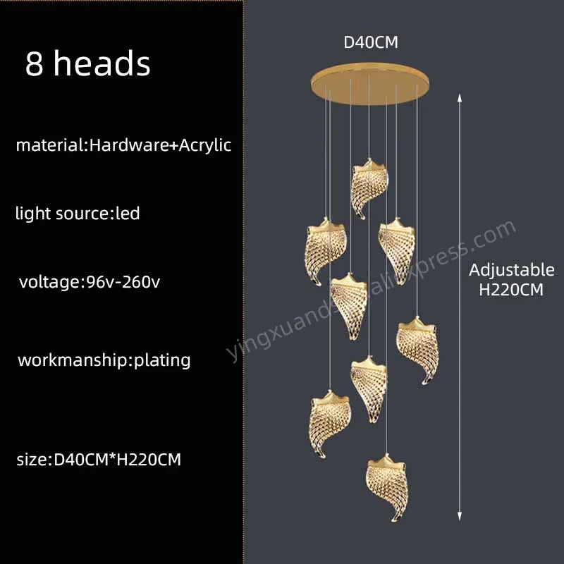 lustre moderne à led éclairage suspendu design pour espace contemporain