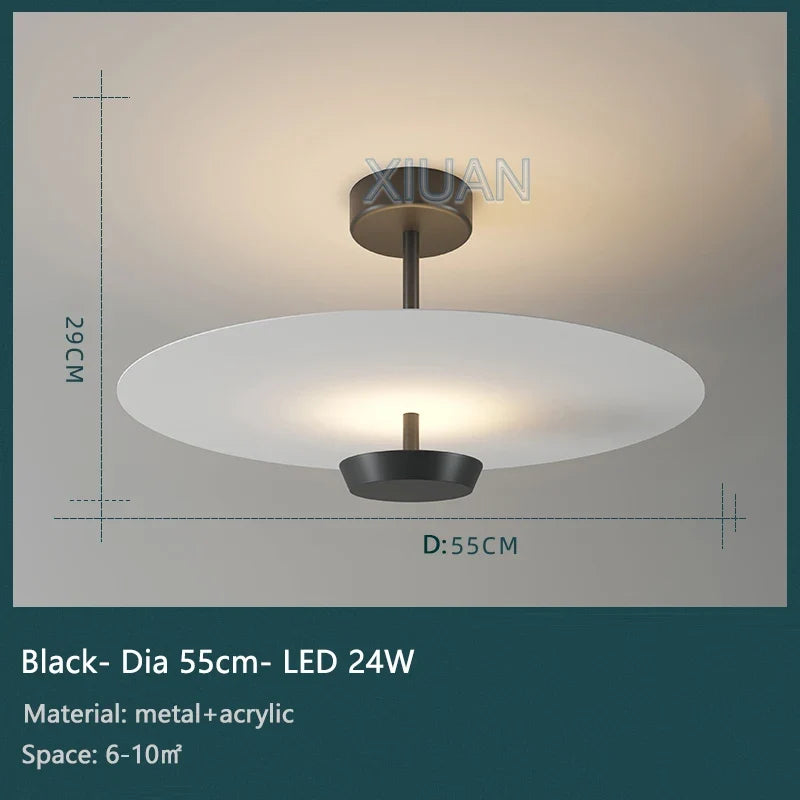 lustre rond avec télécommande gradation pour déco art salon