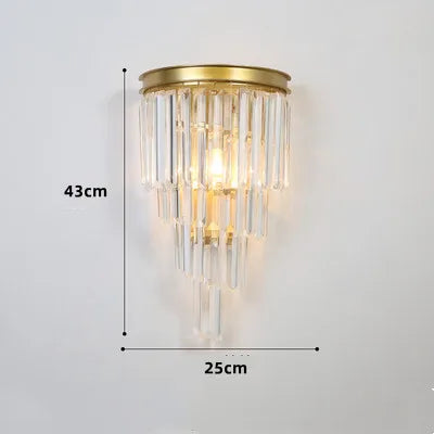 applique murale en cristal design pour éclairage moderne de la maison