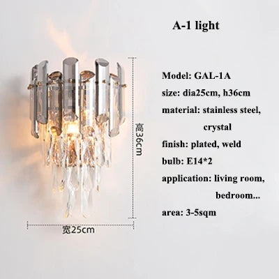 lustre de luxe moderne en cristal transparent pour décoration intérieure