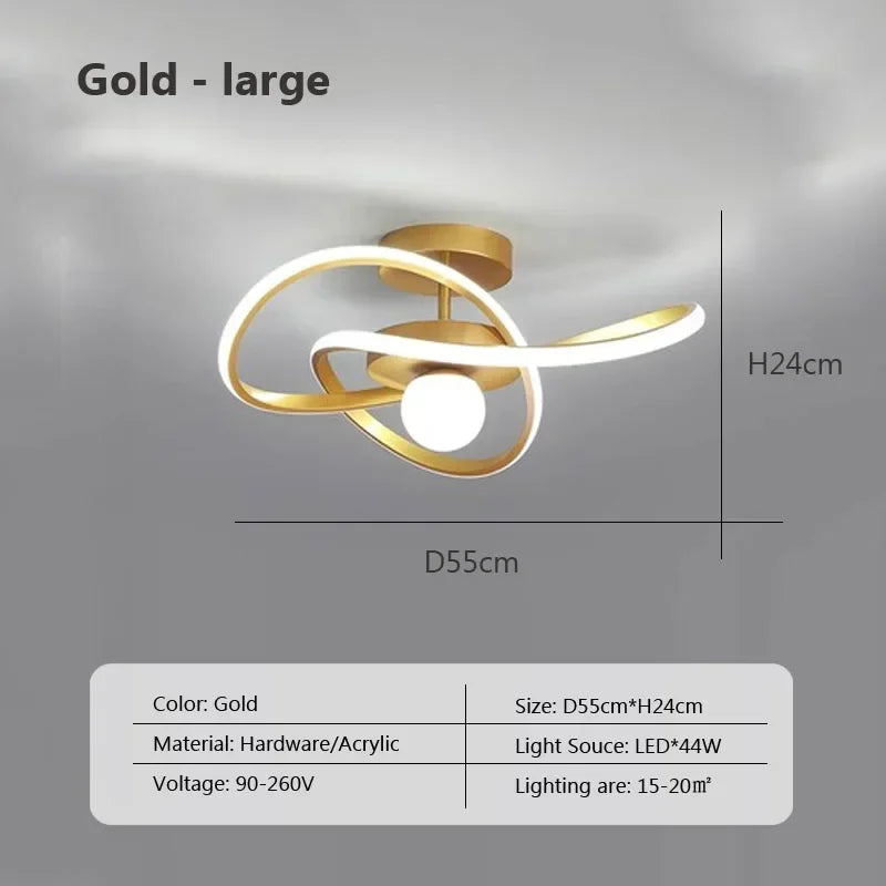 lustre moderne à leds pour plafond décor intérieur