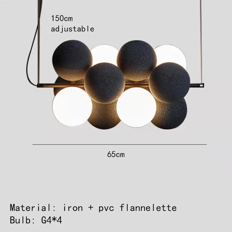 suspension moderne avec cordon réglable et ampoule en verre
