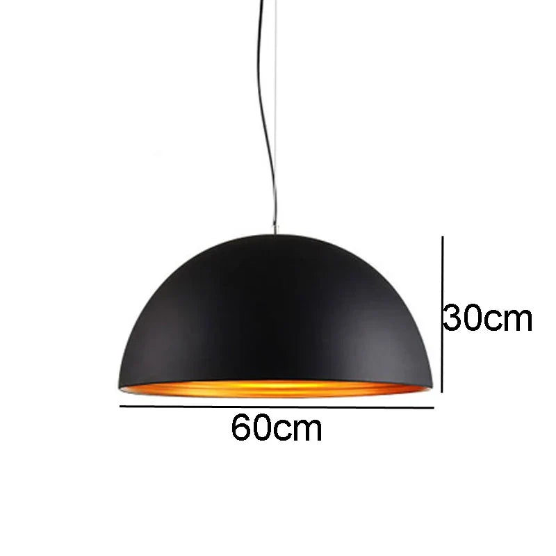 Suspension moderne demi-boule double couche