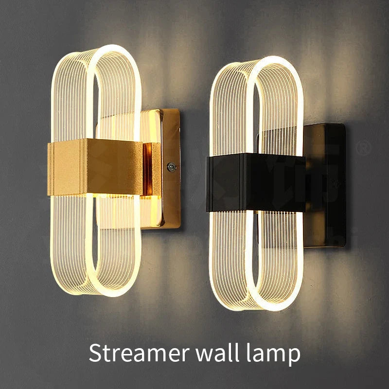 applique murale moderne en acrylique pour décoration intérieure à led