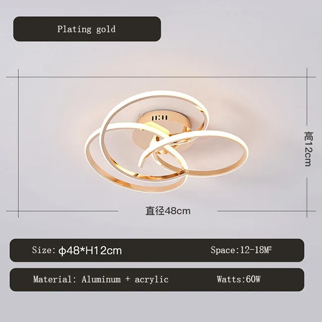 plafonnier moderne design créatif à leds pour intérieur