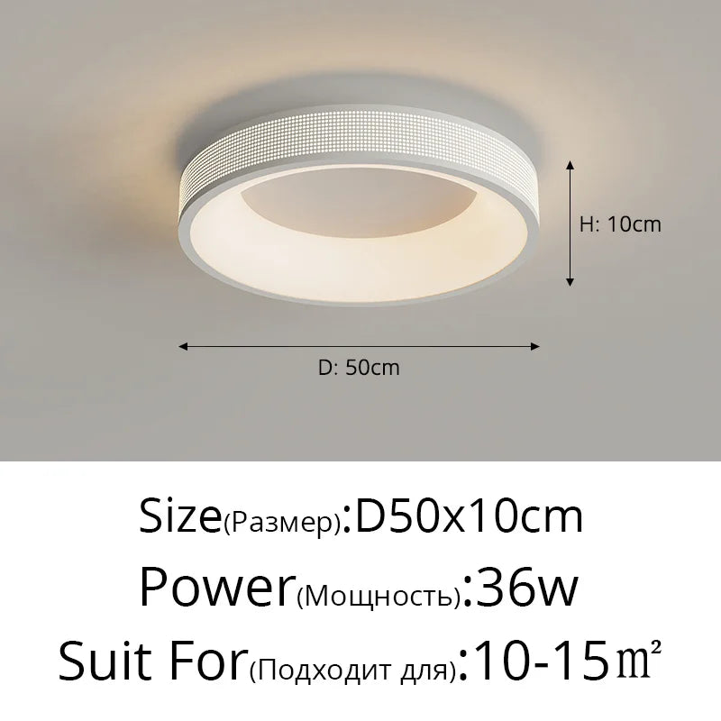 qiyimei plafonnier led style cercle carré décoratif