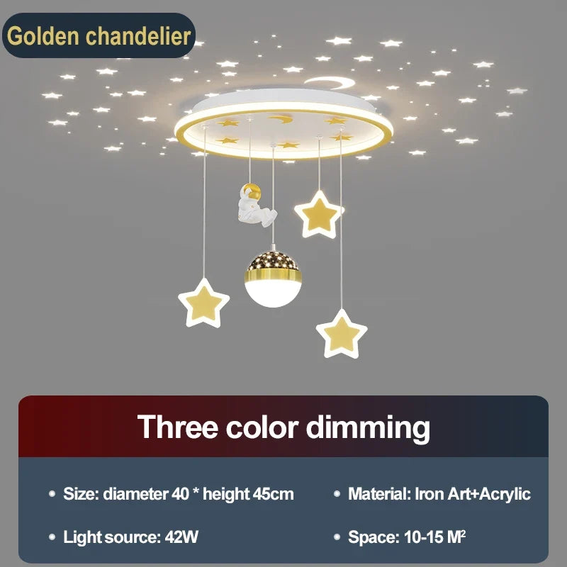 Plafonnier LED en forme d'étoile pour chambre d'enfant