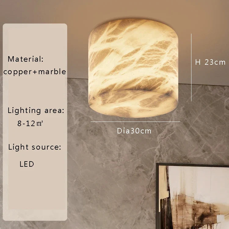 Petit plafonnier Led en marbre espagnol