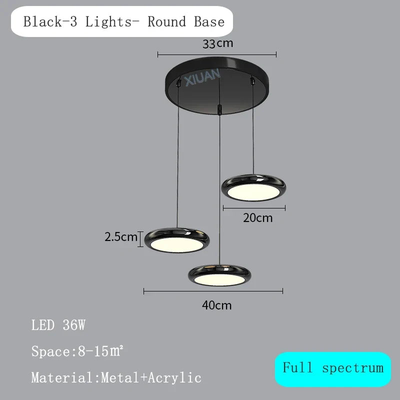 lustre rond moderne avec gradation pour restaurant et bar