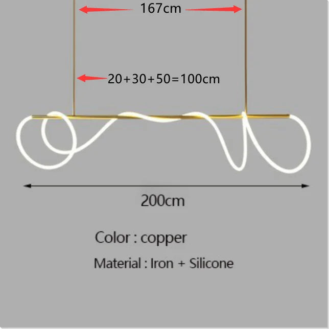lustre led moderne long tuyau minimaliste pour bar