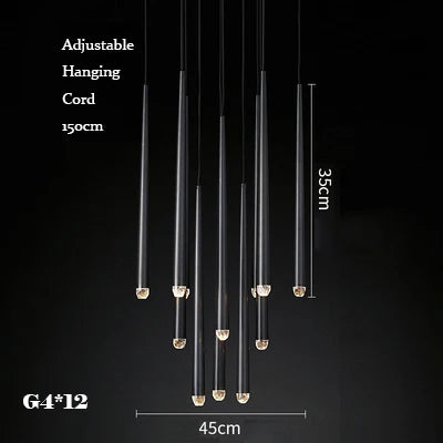 suspension lustre nordique en cuivre pour villa