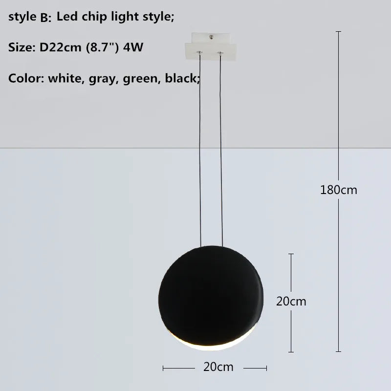Barre nordique suspension LED lumière moderne canapé goutte lumière ronde résine Lustre lampe suspendue salle à manger suspension LED luminaires