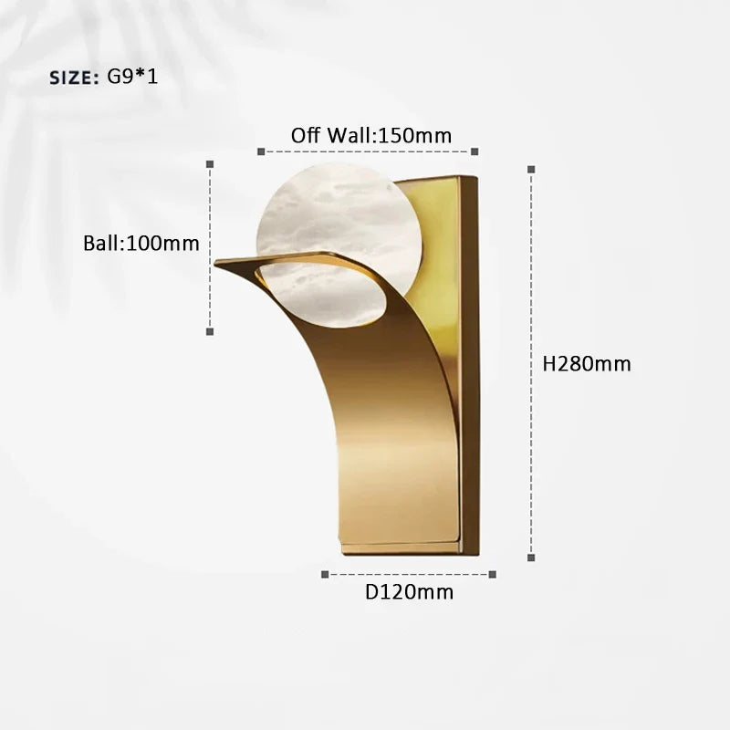 applique murale led en marbre naturel espagnol design moderne et luxueux