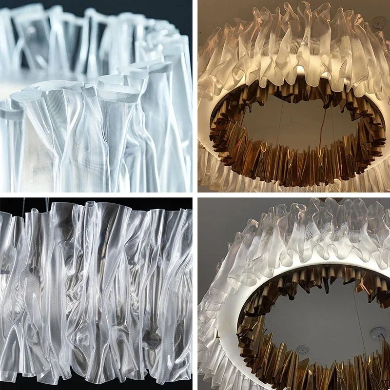 lustre acrylique design italien pour restaurant hôtel led
