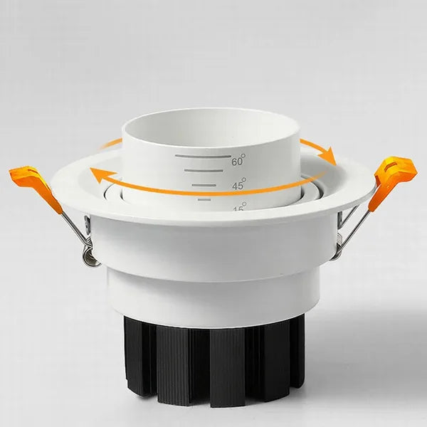 Spot Zoom intégré dimmable encastré 15-60 degrés COB