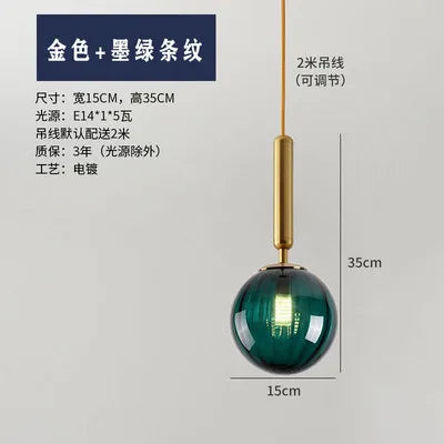 suspension moderne en verre pour décoration intérieure élégante