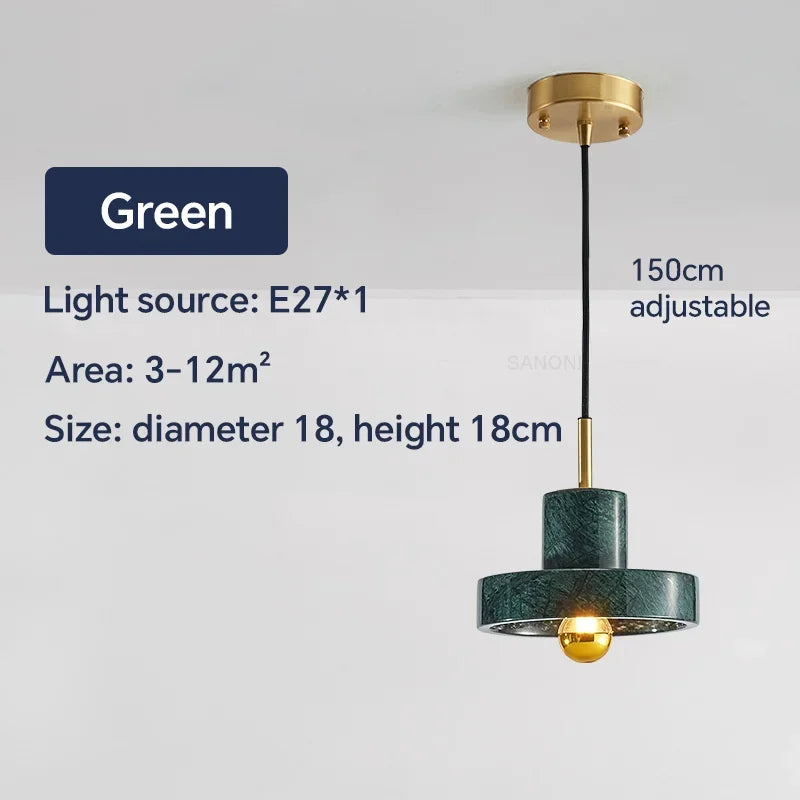 suspension nordique en marbre et cuivre design moderne