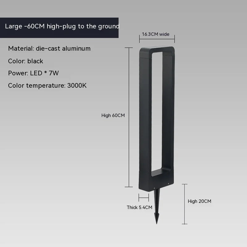 LED10W éclairage pelouse lampe extérieure étanche IP65 en alliage d'aluminium de Style chinois en forme d'arc parc Villa jardin paysage décoration