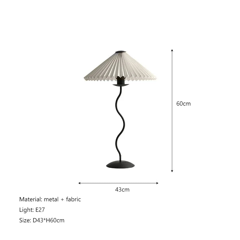 lampadaire en tissu plissé nordique décoration artisanale pour la maison