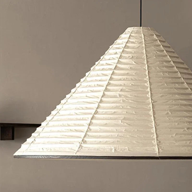 suspension japonaise wabi-sabi lampe en papier de riz design pliable