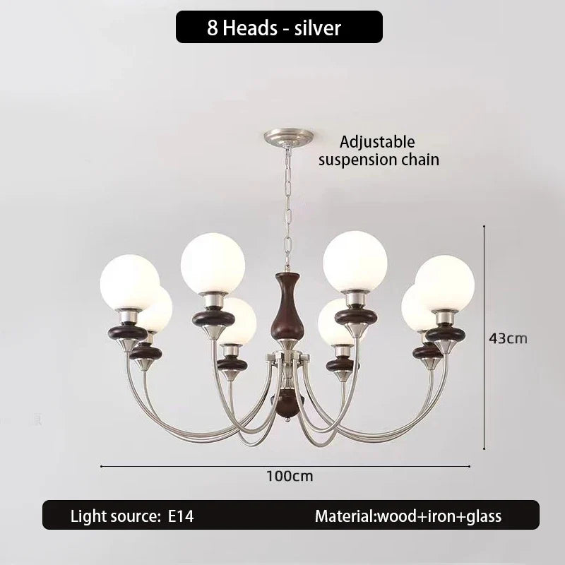 lustre médiéval en verre pour décoration intérieure élégante