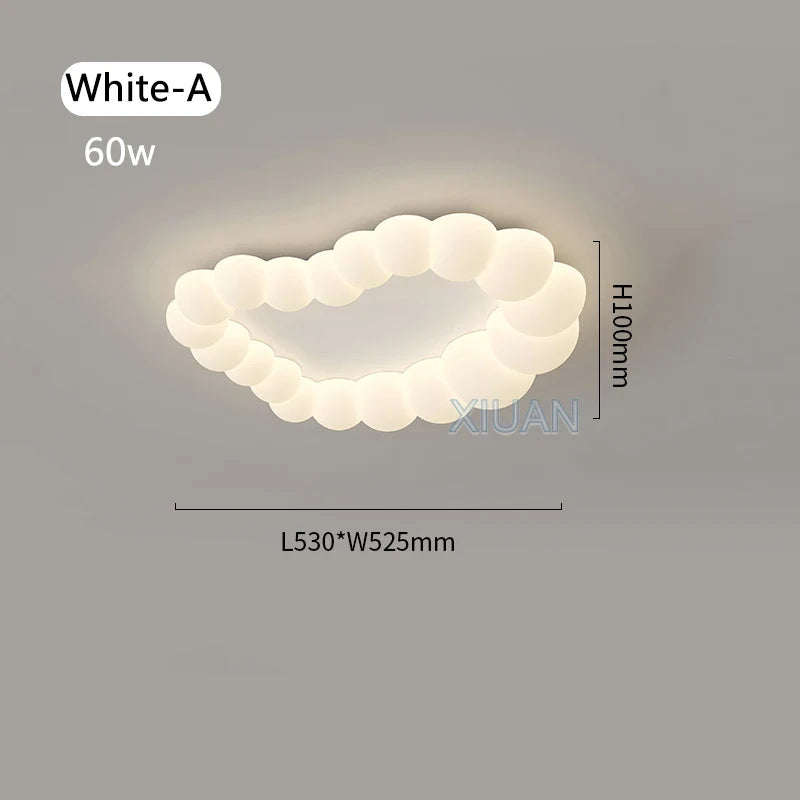 plafonnier nuage moderne pour chambre d'enfant et salon