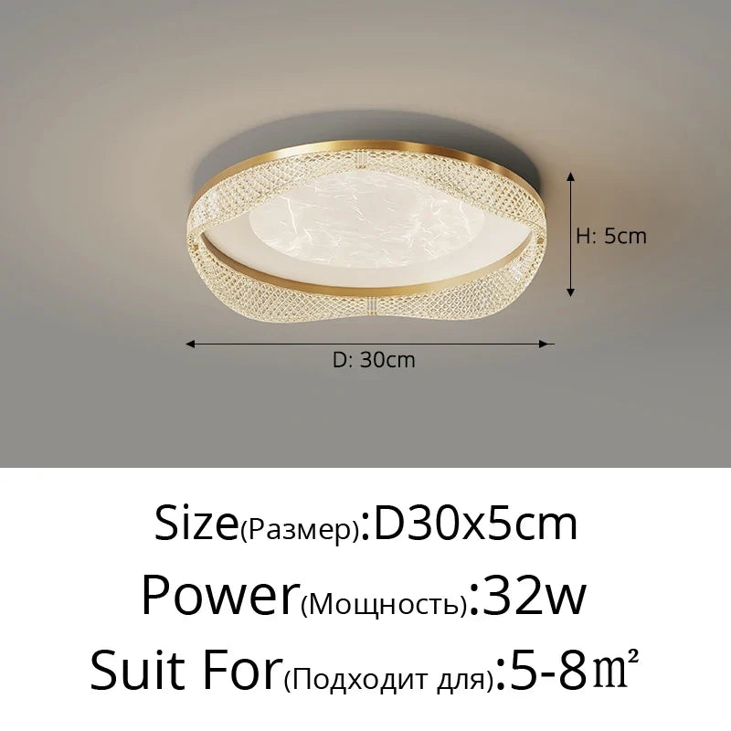 plafonnier moderne en laiton design créatif minimaliste pour intérieur