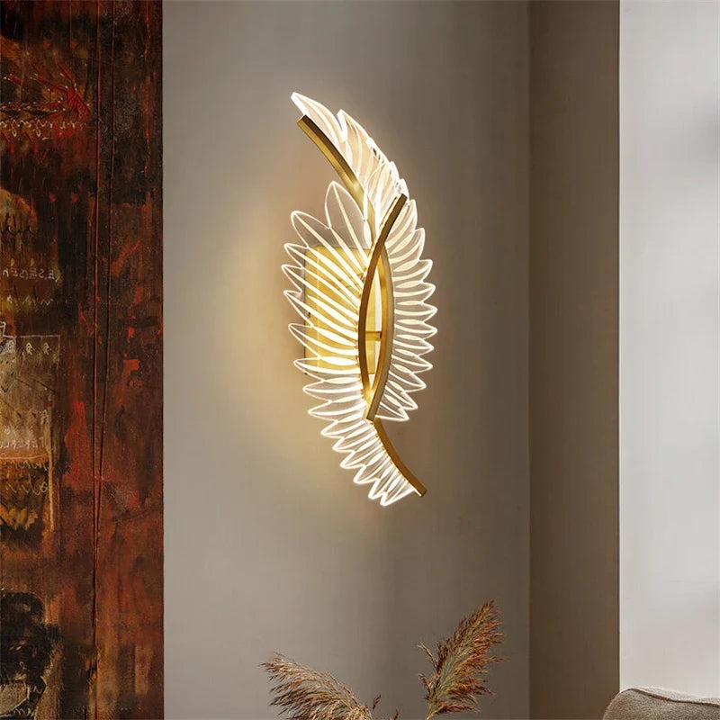 applique murale aile nordique art moderne luxe porche lumière