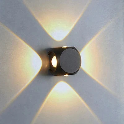 applique murale led hémisphère quatre côtés pour extérieur et balcon