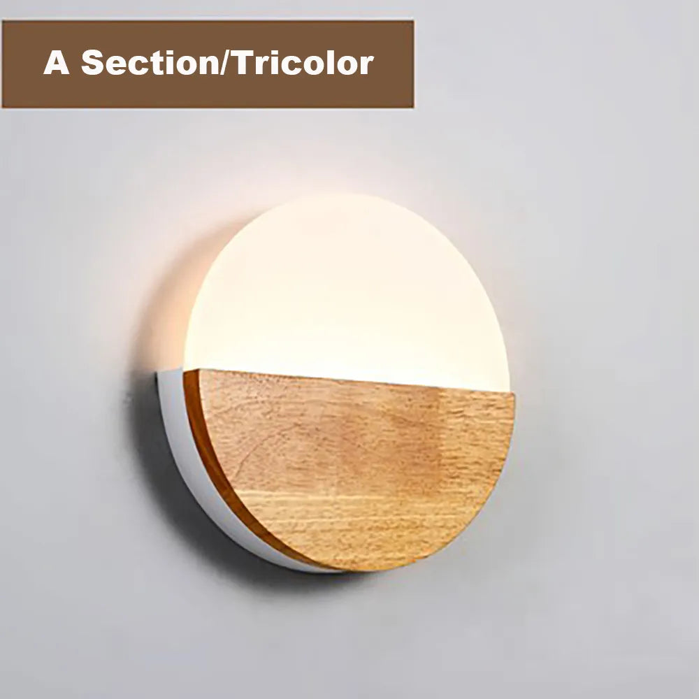 Nordique LED applique murale en bois acrylique chevet applique murale éclairage intérieur décor à la maison chambre salon cuisine étude allée lampe