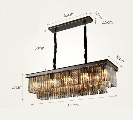 lustre en cristal design créatif pour décoration intérieure