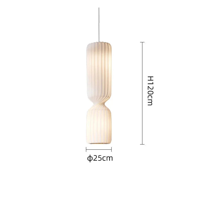 Lampadaire plissé nordique wabi sabi lampe en tissu blanc pour salon chambre Loft décor LED coin longue bande lumière sur pied