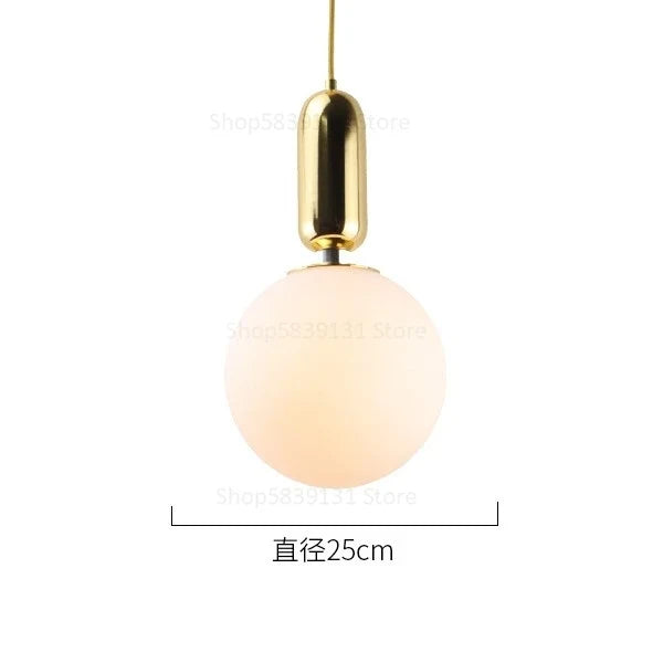 boule de verre moderne suspension lumières led éclairage intérieur décoratif