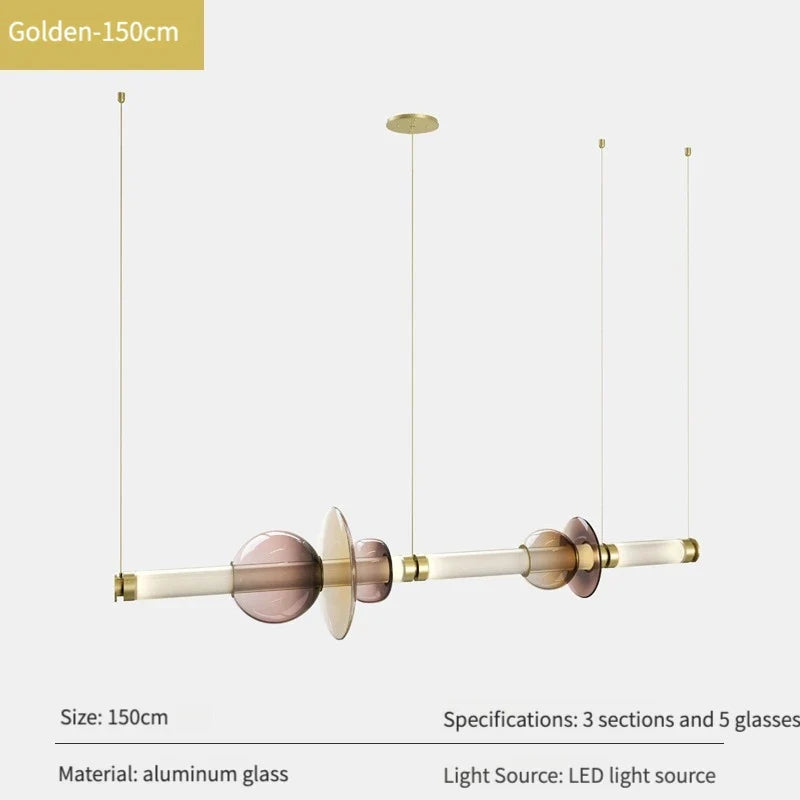 Suspensions design LED en verre de styliste du Canada